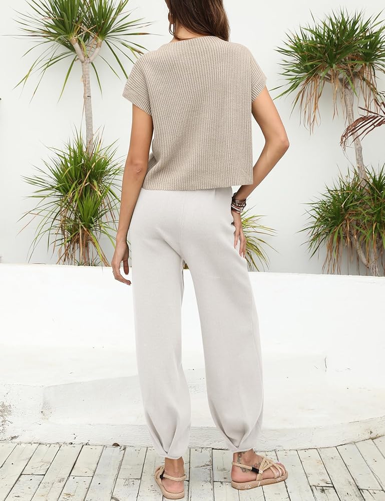セットアップ 美品　VELOUR JERSEY PULLOVER PANTS Amazon.com: Ugerlov Women's Two Piece Outfits Sweater Sets